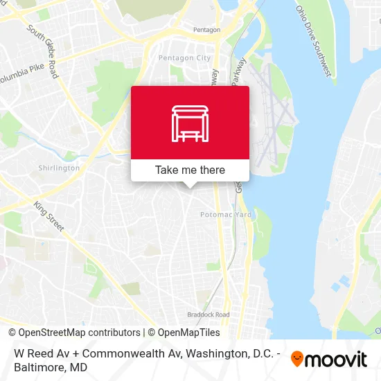 W Reed Av + Commonwealth Av map