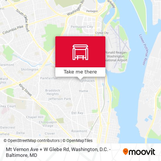 Mapa de Mt Vernon Ave + W Glebe Rd