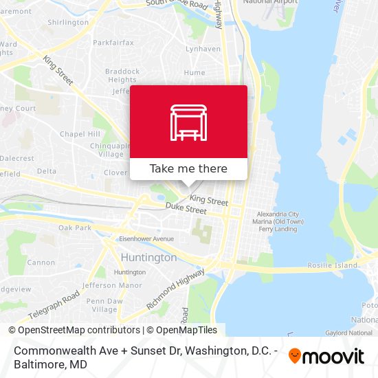 Mapa de Commonwealth Ave + Sunset Dr