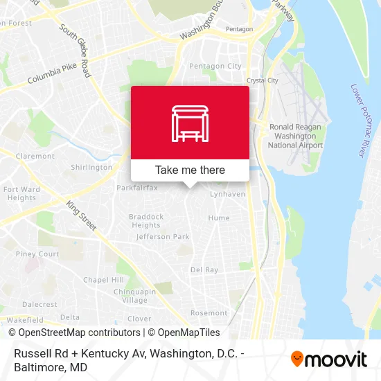 Russell Rd + Kentucky Av map