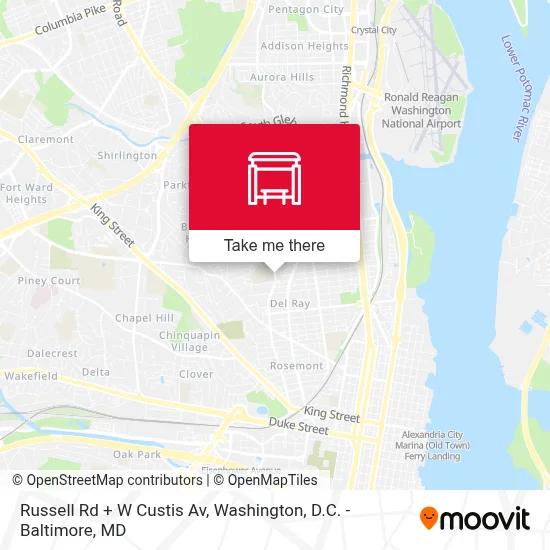 Russell Rd + W Custis Av map
