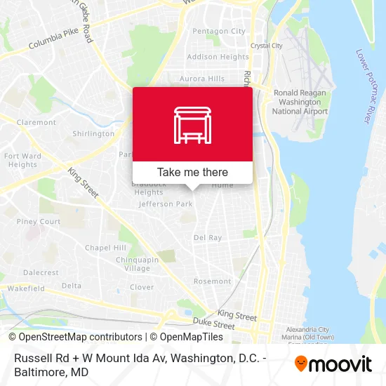 Russell Rd + W Mount Ida Av map