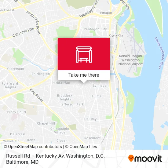 Russell Rd + Kentucky Av map