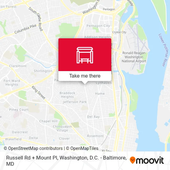 Russell Rd + Mount Pl map