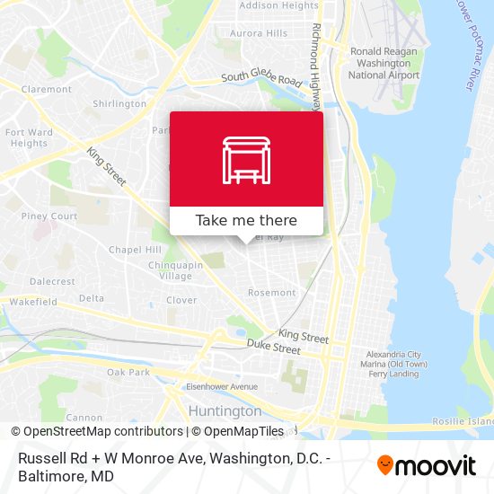 Russell Rd + W Monroe Ave map
