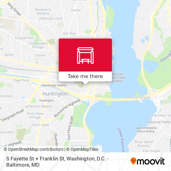 S Fayette St + Franklin St map