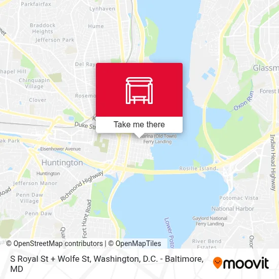 S Royal St + Wolfe St map