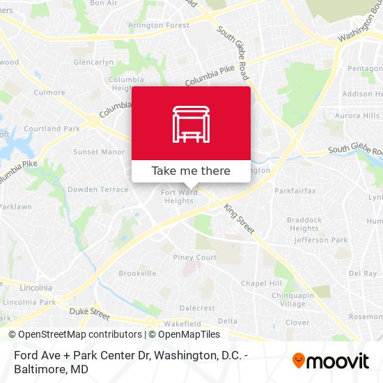 Ford Ave + Park Center Dr map