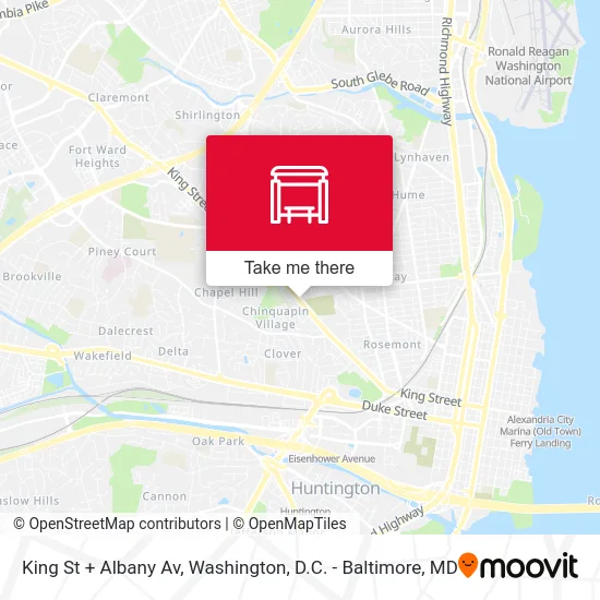 King St + Albany Av map