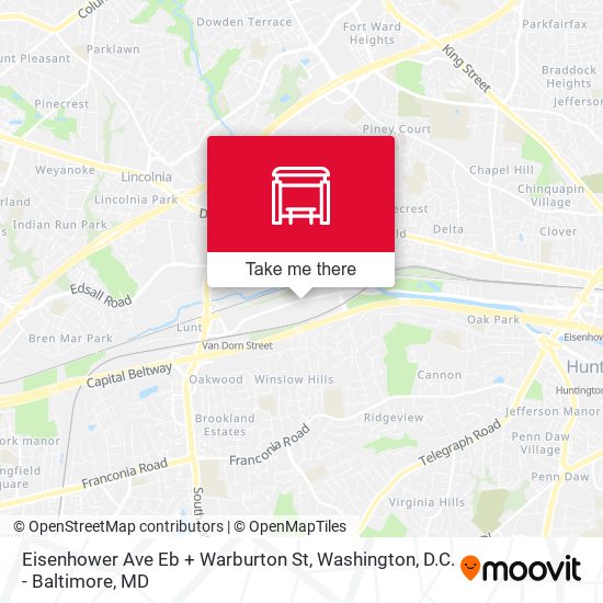 Eisenhower Ave Eb + Warburton St map