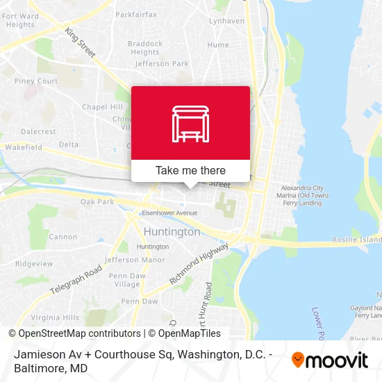 Jamieson Av + Courthouse Sq map