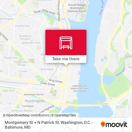 Montgomery St + N Patrick St map