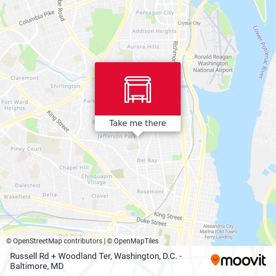 Russell Rd + Woodland Ter map