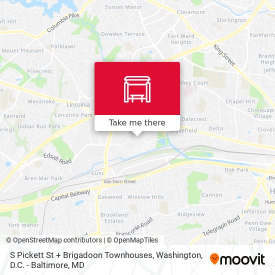 Mapa de S Pickett St + Brigadoon Townhouses
