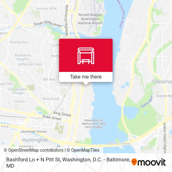 Bashford Ln + N Pitt St map