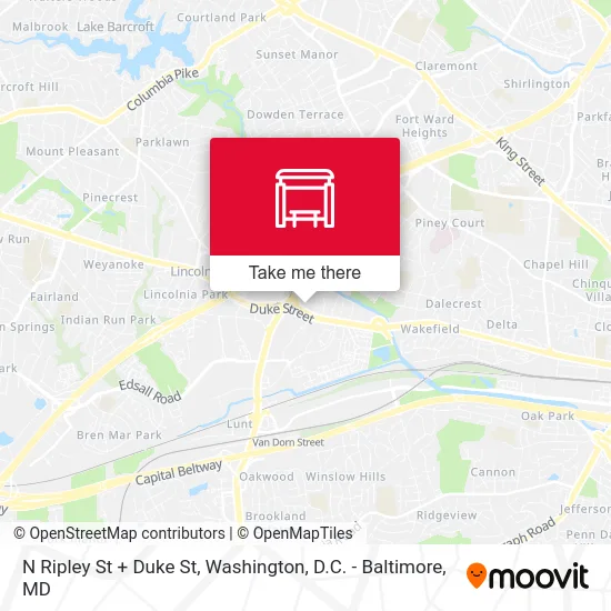 N Ripley St + Duke St map