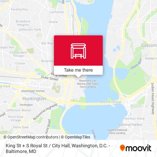 King St + S Royal St / City Hall map