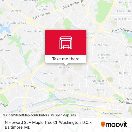 Mapa de N Howard St + Maple Tree Ct