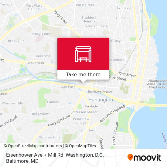 Eisenhower Ave + Mill Rd map