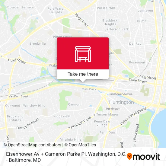 Mapa de Eisenhower Av + Cameron Parke Pl