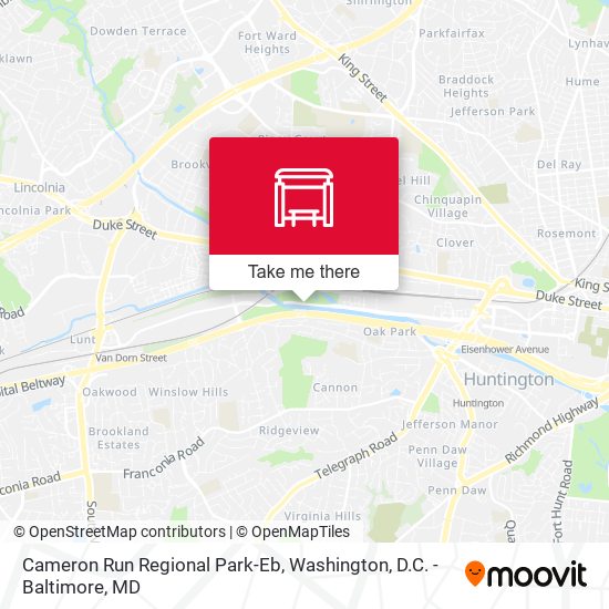 Cameron Run Regional Park-Eb map