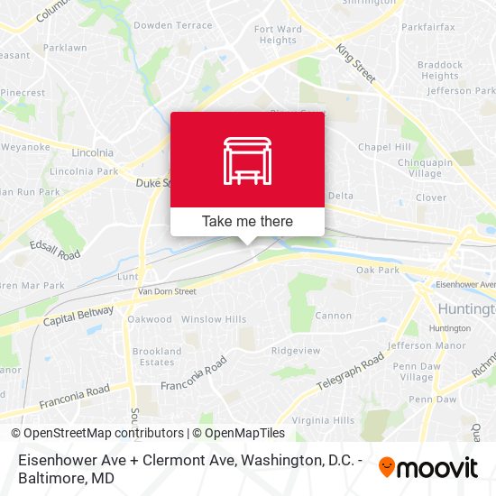 Eisenhower Ave + Clermont Ave map