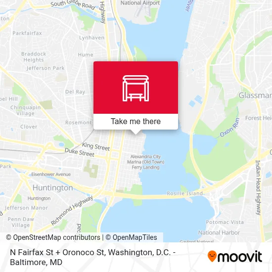 N Fairfax St + Oronoco St map