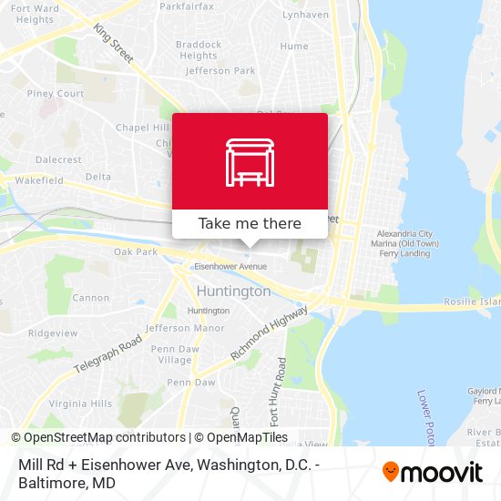 Mill Rd + Eisenhower Ave map