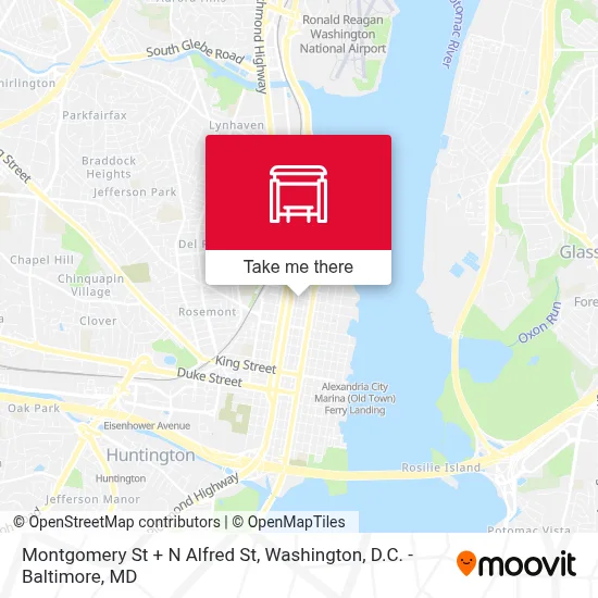 Montgomery St + N Alfred St map