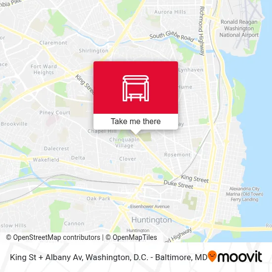 King St + Albany Av map