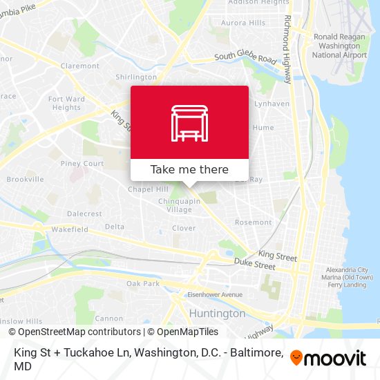 Mapa de King St + Tuckahoe Ln