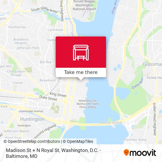 Madison St + N Royal St map