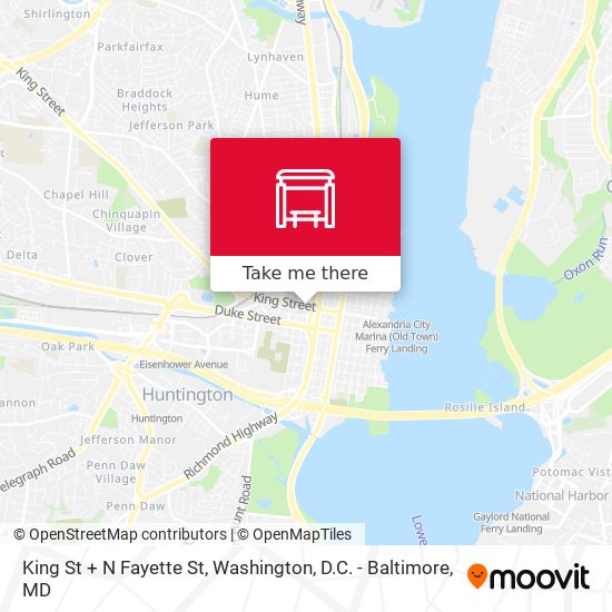 Mapa de King St + N Fayette St