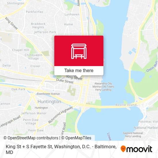 King St + S Fayette St map