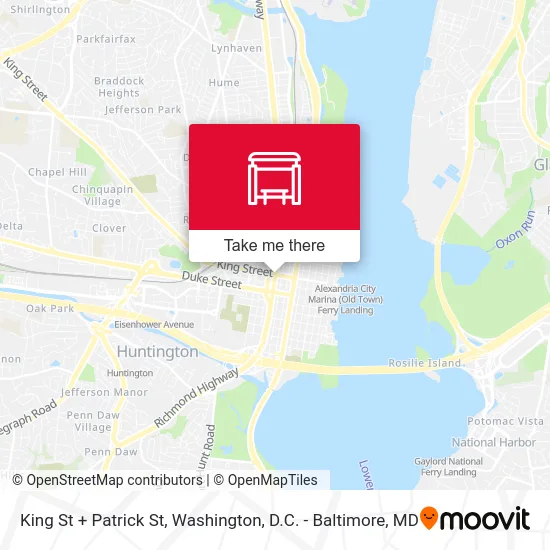 King St + Patrick St map