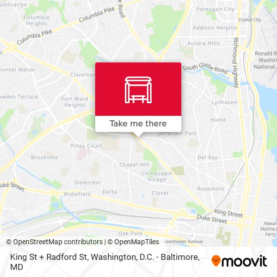 King St + Radford St map
