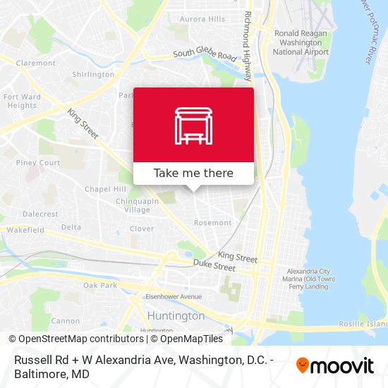 Russell Rd + W Alexandria Ave map