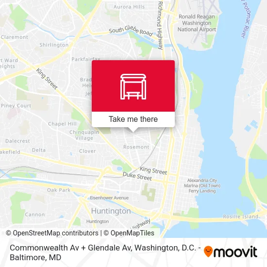 Mapa de Commonwealth Av + Glendale Av