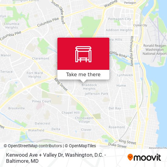 Kenwood Ave + Valley Dr map