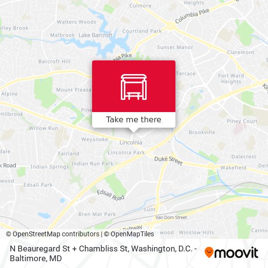 Mapa de N Beauregard St + Chambliss St