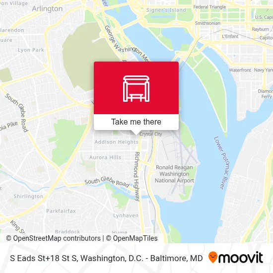 S Eads St+18 St S map