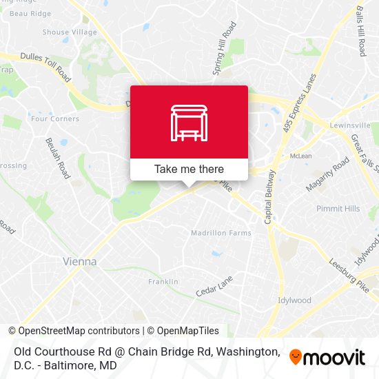 Old Courthouse Rd @ Chain Bridge Rd map