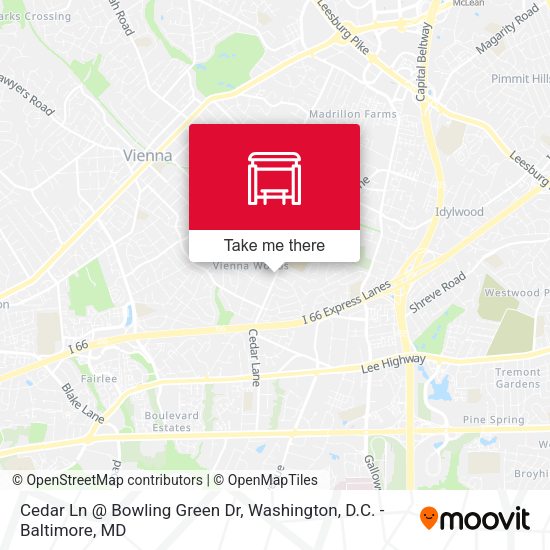 Cedar Ln @ Bowling Green Dr map