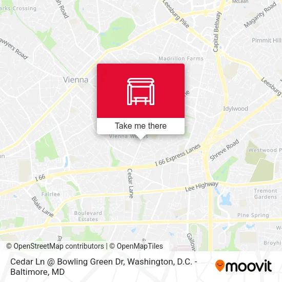Cedar Ln @ Bowling Green Dr map