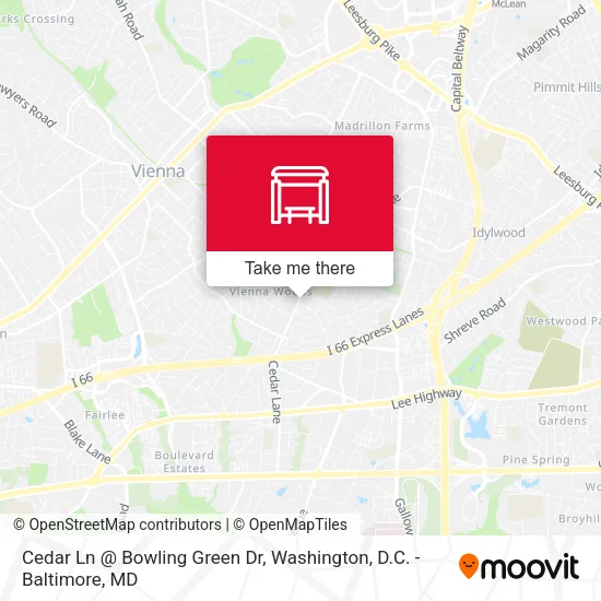 Cedar Ln @ Bowling Green Dr map