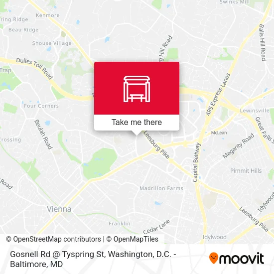 Mapa de Gosnell Rd @ Tyspring St