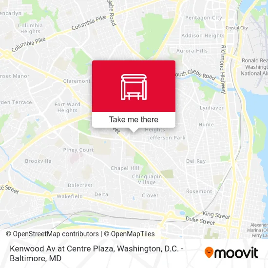 Kenwood Av at Centre Plaza map