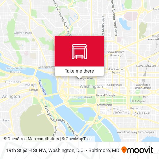 Mapa de 19th St @ H St NW