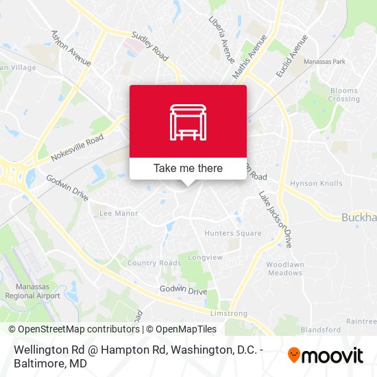 Wellington Rd @ Hampton Rd map