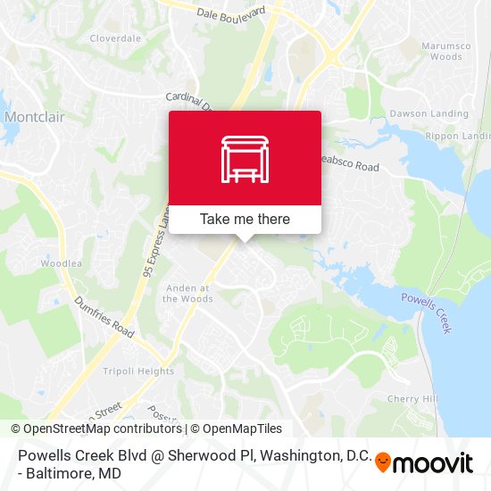 Powells Creek Blvd @ Sherwood Pl map